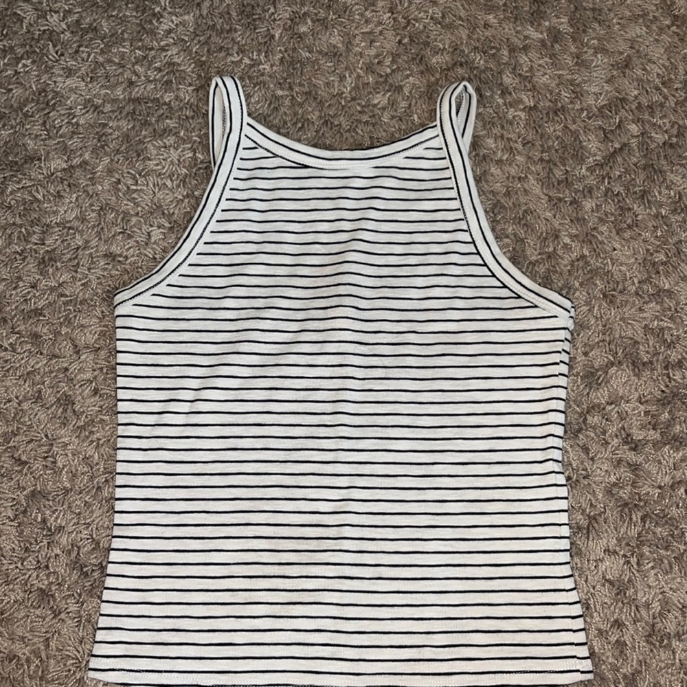 Garage striped halter top